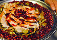 roast chicken with pomegranate